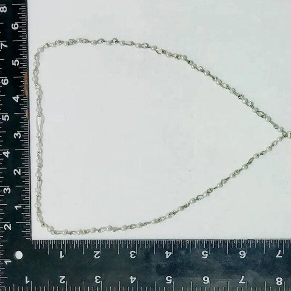 Beaded Chain Necklace With Blue Rhodonite Stone Heart Shape Pendant, Handmade - Picture 11 of 14